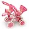 Badger Basket Pink Polka Dot Reversible Double Doll Stroller